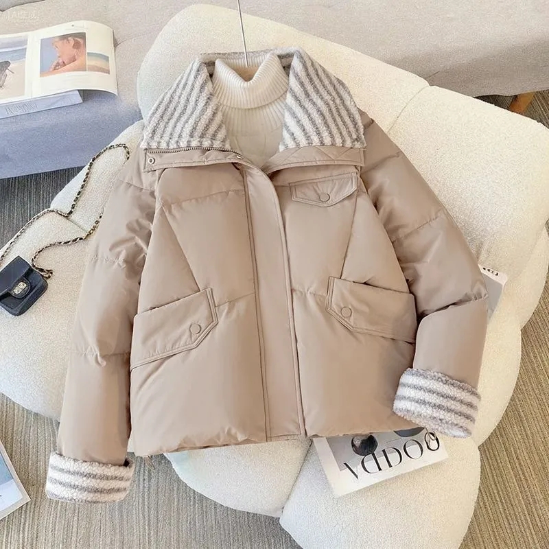 Yellow Winter Clothing - Down Cotton Jacket Women's Short 2025