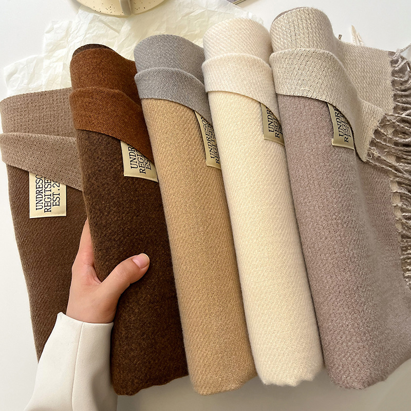 Cashmere Scarf Wrap - Fashion Solid Cashmere Warm Scarf New