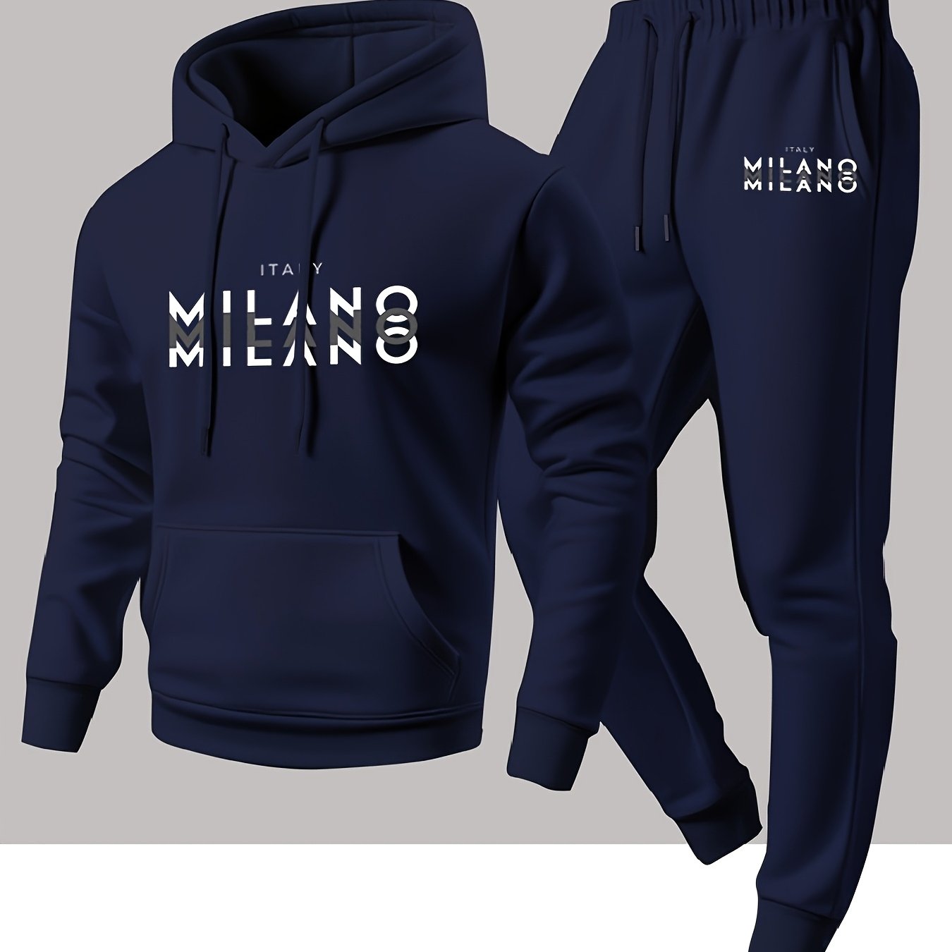 Winter Clothing Men - Trendy Men's Italian Milan Letter Pattern