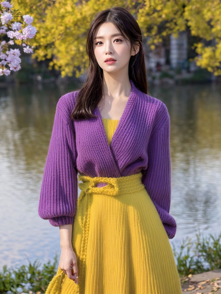 Purple Splicing Yellow Ankle-L - огляд і ціна Yellow Winter Clothing