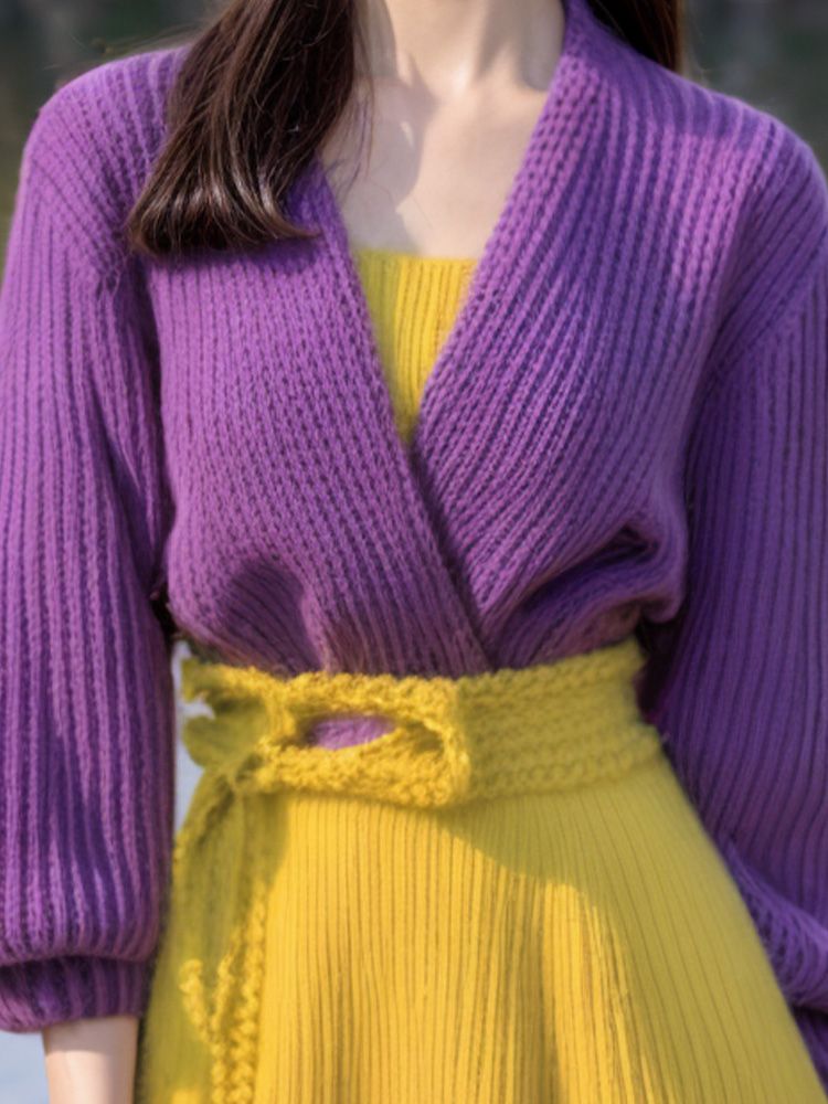 Purple Splicing Yellow Ankle-L - огляд і ціна Yellow Winter Clothing