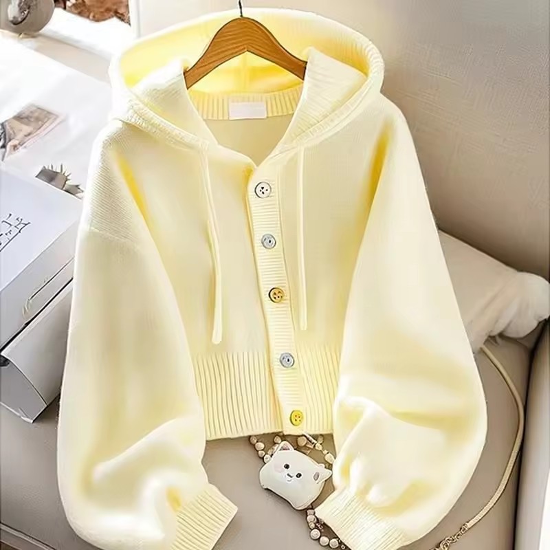 Fashion Hooded Knitted Sweater - огляд і ціна Yellow Winter Clothing