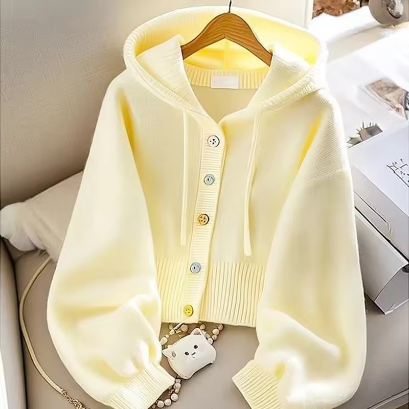 Fashion Hooded Knitted Sweater - огляд і ціна Yellow Winter Clothing