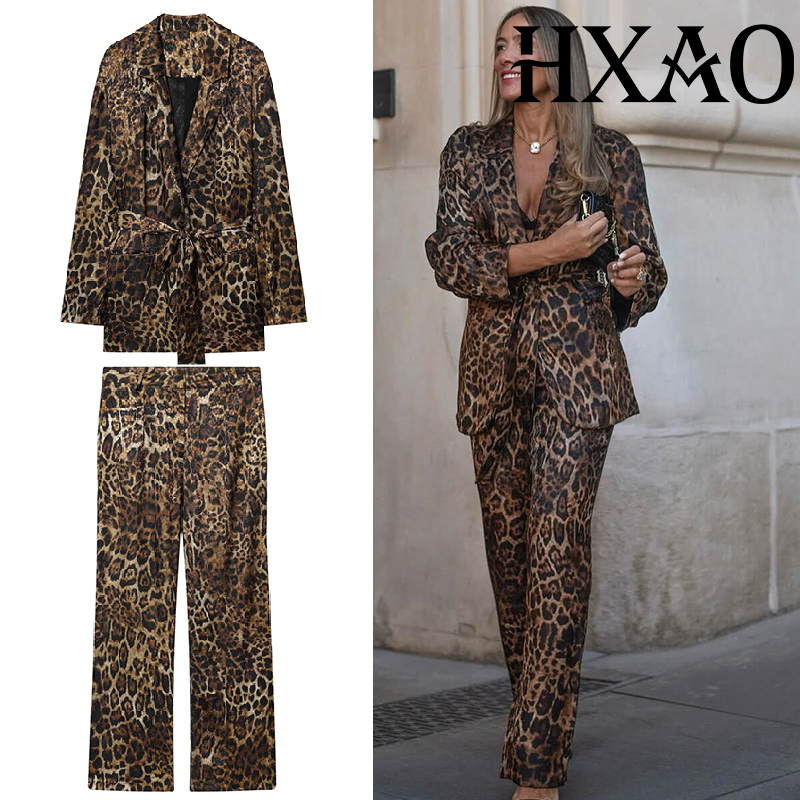 HXAO Leopard Pants Sets 2 Piec - огляд і ціна Winter Clothing Vintage