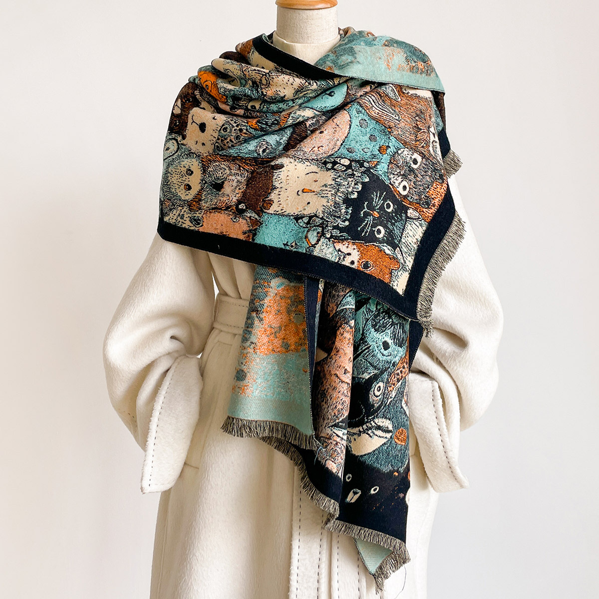 Women Imitation Cashmere Scarf - огляд і ціна Cashmere Scarf Wrap