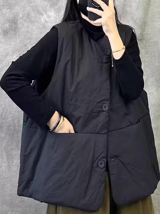 Retro Short Sleeveless Vest Wo - огляд і ціна Winter Clothing Needs