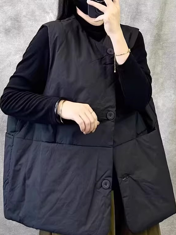 Retro Short Sleeveless Vest Wo - огляд і ціна Winter Clothing Needs
