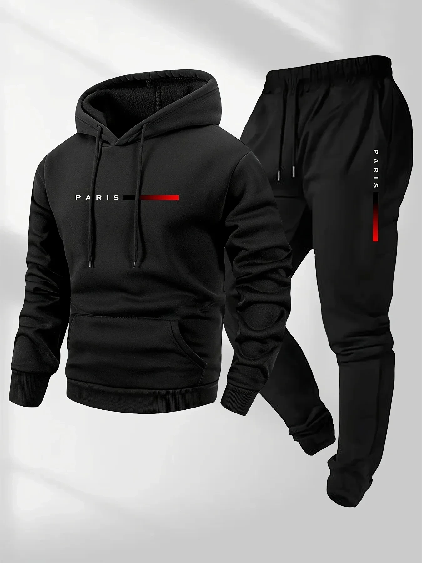 PARIS Letter Print Sweatshirt  - огляд і ціна Winter Clothing Men