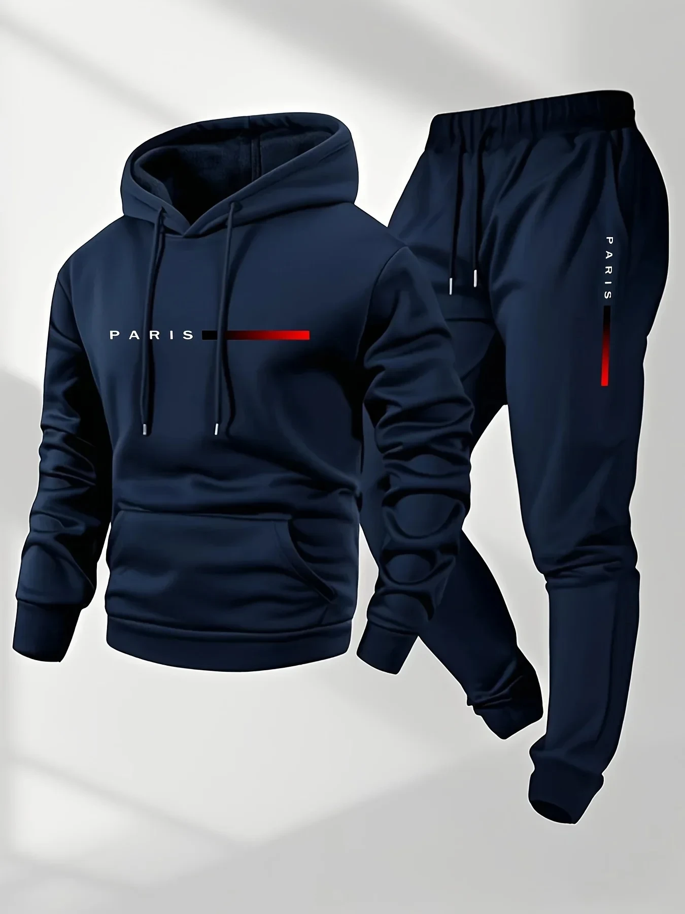 PARIS Letter Print Sweatshirt  - огляд і ціна Winter Clothing Men