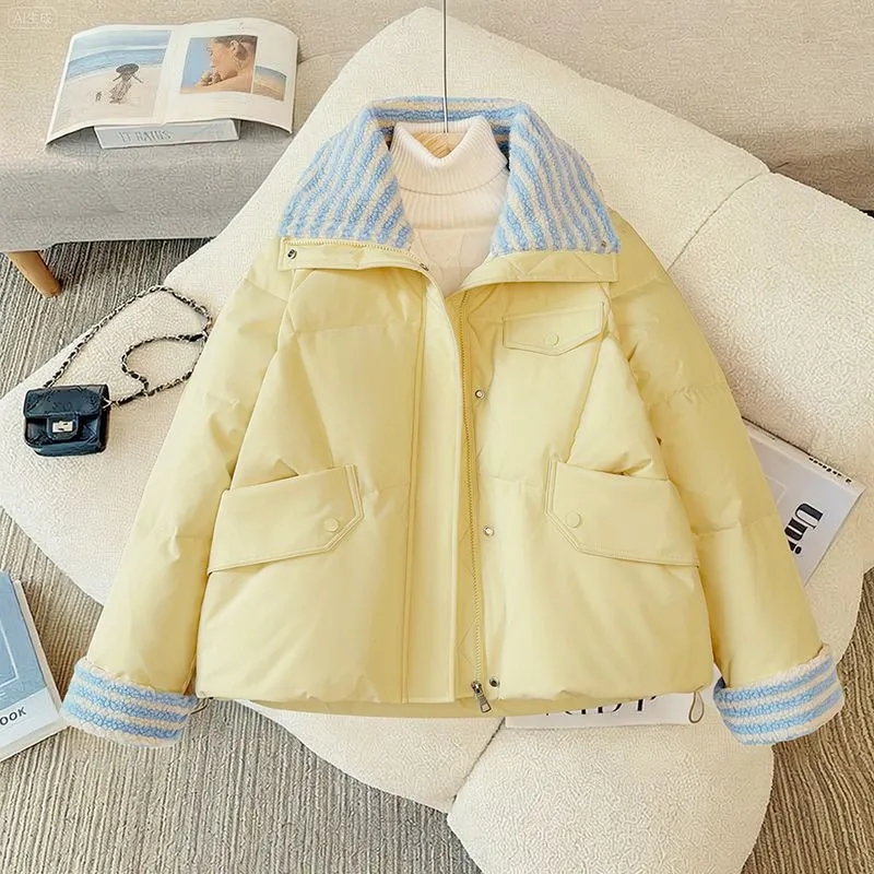 Down Cotton Jacket Women's Sho - огляд і ціна Yellow Winter Clothing