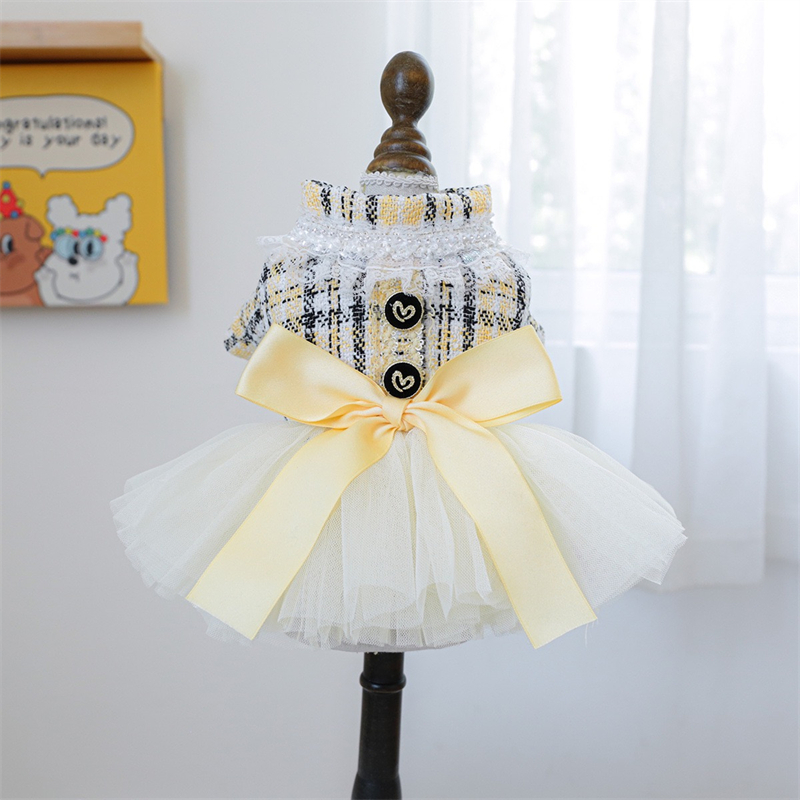 Yellow Ribbon Dresses for Dogs - огляд і ціна Yellow Winter Clothing