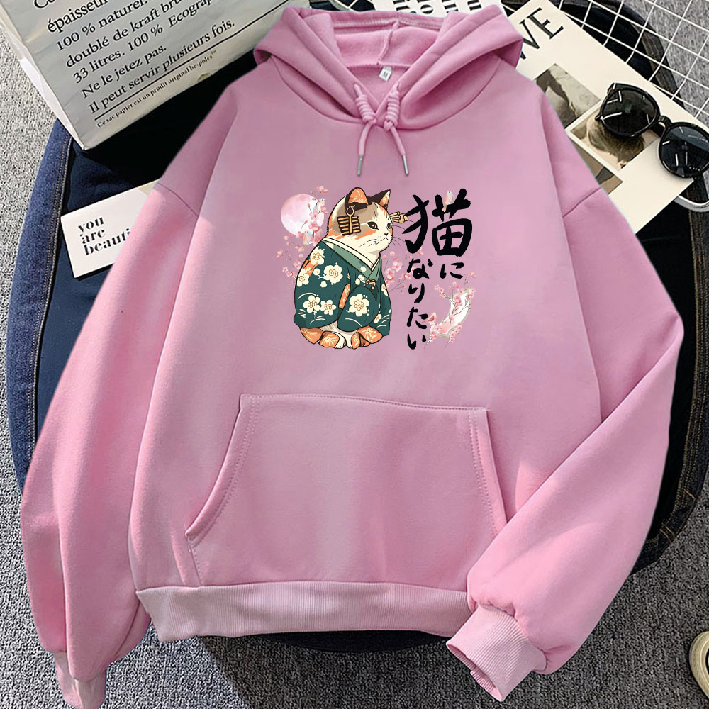 Ukiyoe Style Kanji Cat Printin - огляд і ціна Yellow Winter Clothing