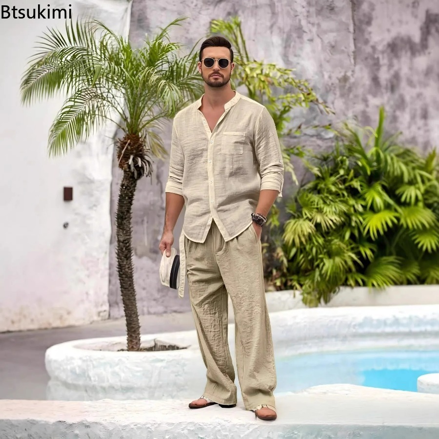 New Men's Casual Cotton Linen  - огляд і ціна Winter Clothing Men