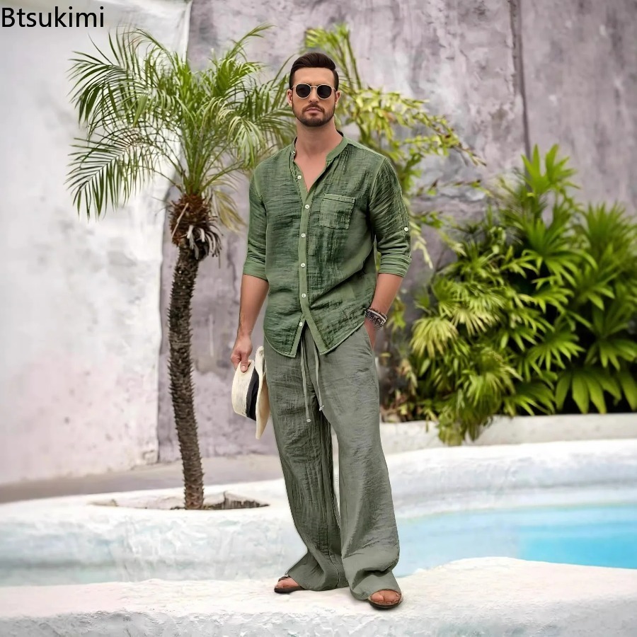 New Men's Casual Cotton Linen  - огляд і ціна Winter Clothing Men