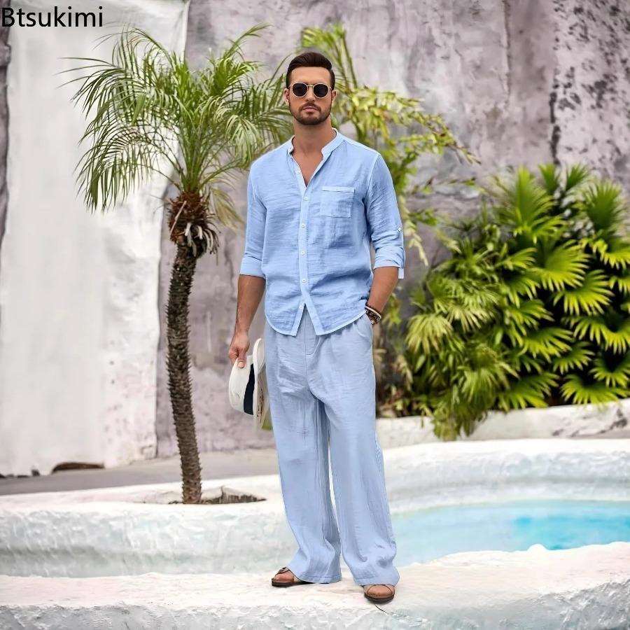 New Men's Casual Cotton Linen  - огляд і ціна Winter Clothing Men