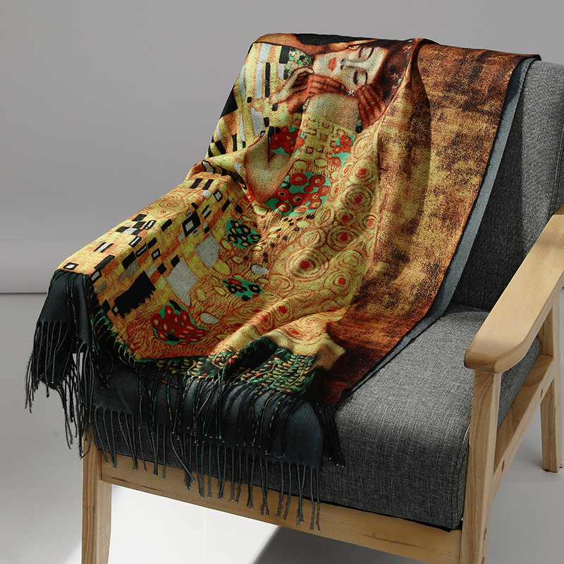 Luxury Brand Oil Painting Cash - огляд і ціна Cashmere Scarf Wrap
