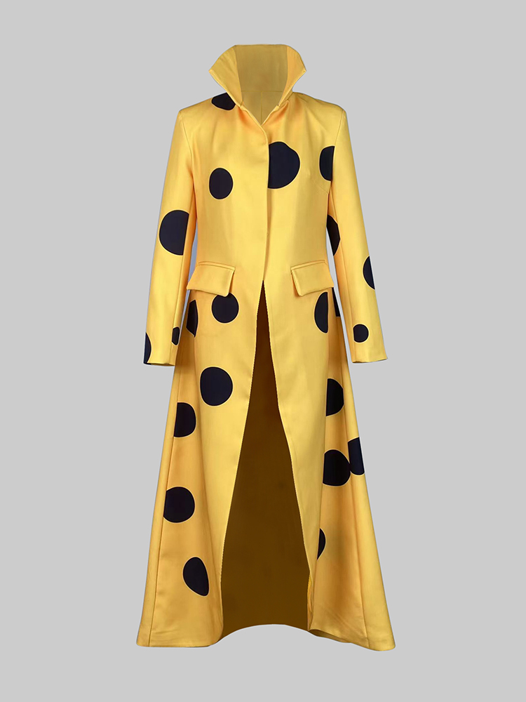 Gymystars Polka-Dot Woolen Coa - огляд і ціна Yellow Winter Clothing